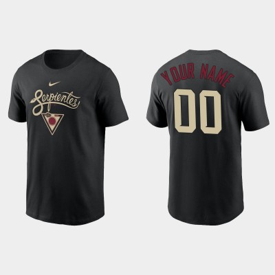 Arizona Diamondbacks Custom Men's Nike 2021 City Connect Graphic TShirt Black